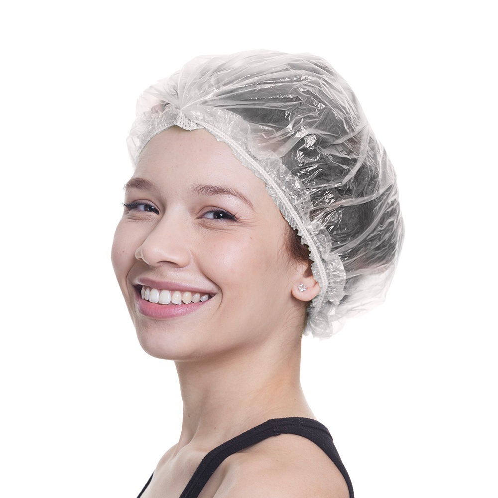 Touca Plástica Descartável Para Banho com 100 Unidades em Oferta na Shopee