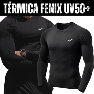 Camisa Térmica Masculina Blusa térmica Com Proteção Uv50+ em Oferta na Shopee