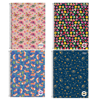 Kit 4 Cadernos Univ. 10 Matérias Pepper Feminino - Tilibra em Oferta na Shopee