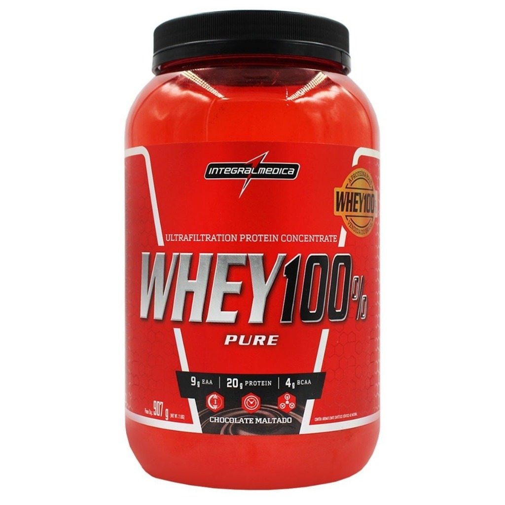 WHEY 100% PURE INTEGRAL 907G CHOCOLATE MALTADO