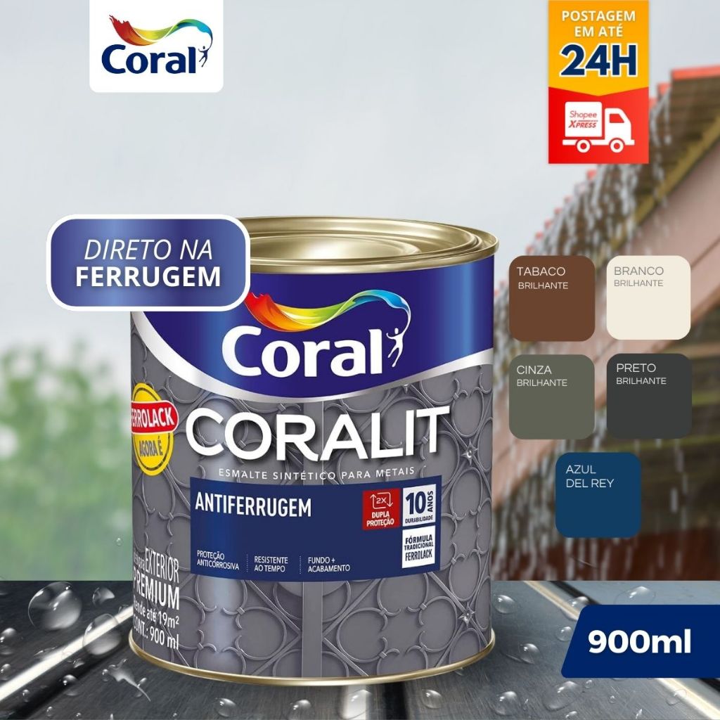 Coralit Tinta Anti Ferrugem 900ml Ferrolack