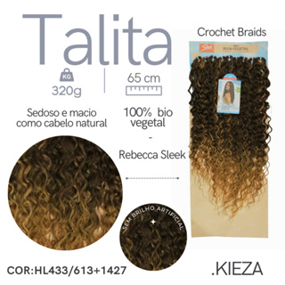 Cabelo 100% Bio Vegetal Cacheado Solto Fio A Fio Macio Adere Creme - Talita Sleek em Oferta na Shopee