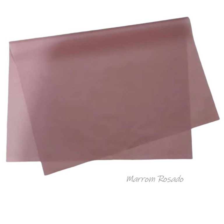 Papel de Seda Marrom Rosado AC 165 - 50x70 cm  Pacote C/100 Unidades em Oferta na Shopee