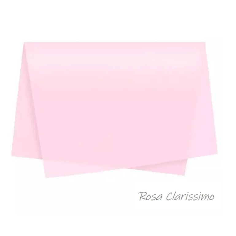 Papel de Seda Rosa Clarissimo AC 017 - 50x70 cm  Pacote C/100 Unidades