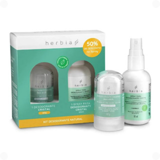 Kit Spray de Melaleuca e Desodorante Cristal Herbia 60g em Oferta na Shopee