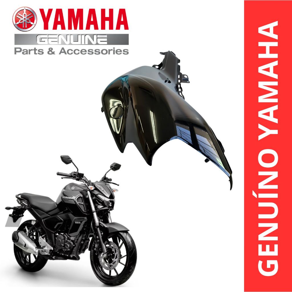 CARENAGEM CAPA TANQUE ESQUERDO PRETO FZ15 2023 2024 ORIGINAL YAMAHA