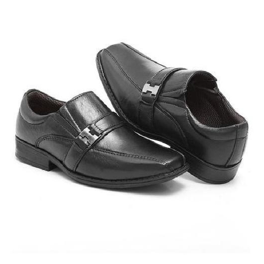 KIT 2 PARES Sapato Social Infantil Masculino de Couro Sintético Confortável Oferta Envio Rápido