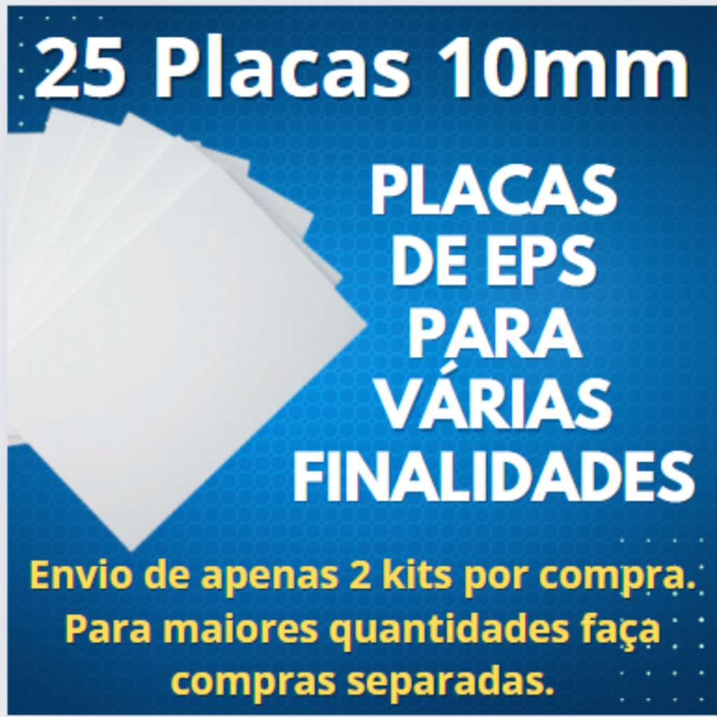 25 PLACAS ISOPOR EPS ANTCHAMAS - ESPESSURA 10MM (1CM) FORRO TÉRMICO ACÚSTICO - ENVIO IMEDIATO