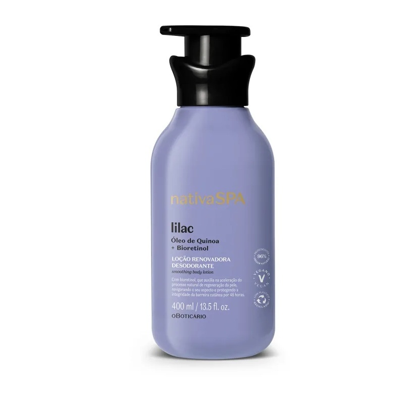 Loção Renovadora Desodorante Hidratante Corporal Nativa Spa Lilac 400m