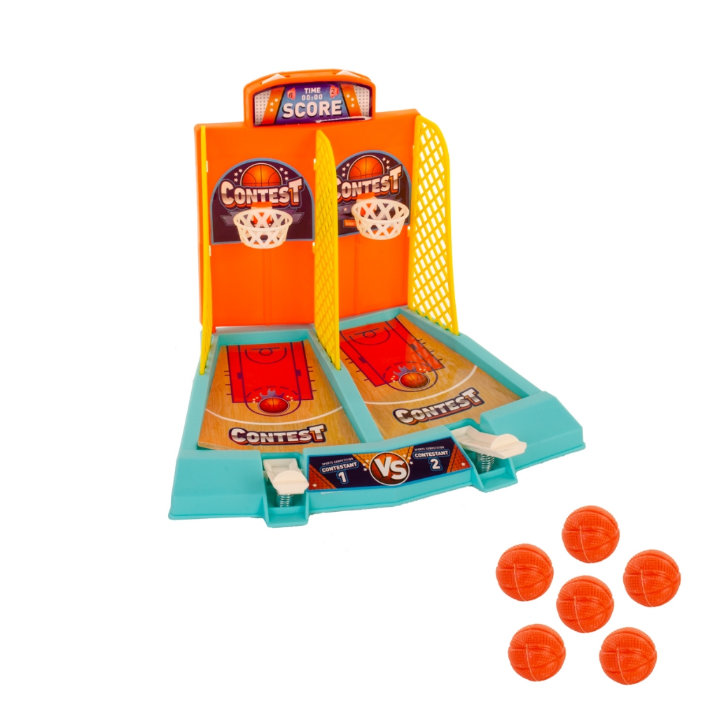 Mini Jogo De Basquete Infantil Duplo Com Lançador E Placar Brinquedo Interativo em Oferta na Shopee