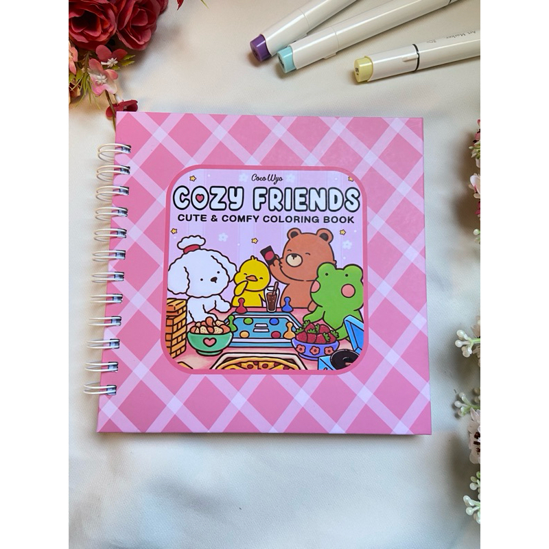 Livro de colorir Cozy Friends Coco Wyo personalizado