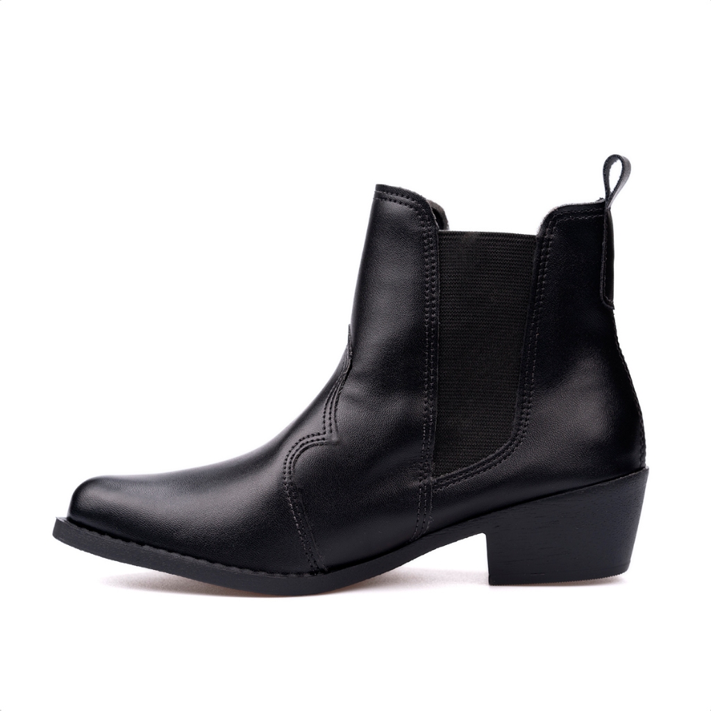 Bota Infantil Feminina Texana Western estilo Chelsea Bordada Salto Bloco Menina Fashion · foto 2