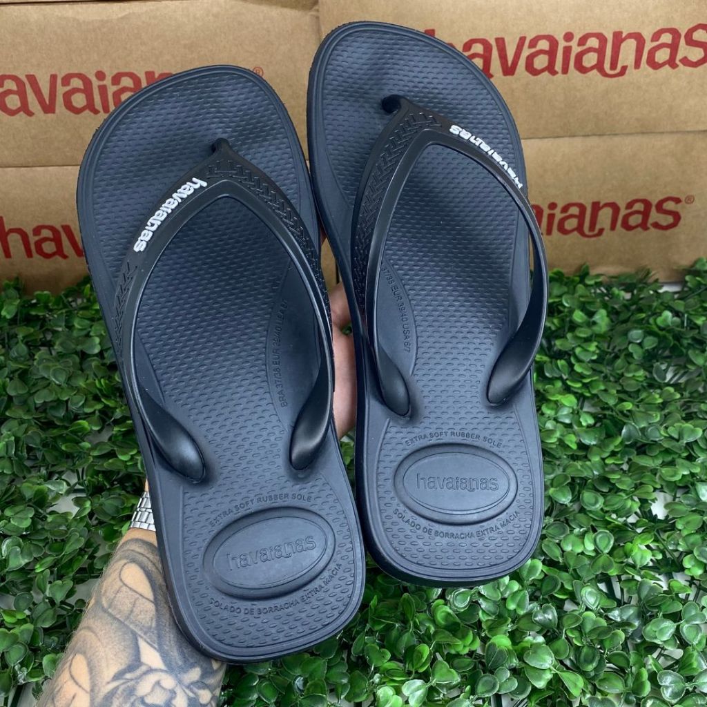 Chinelo Havaianas Top Max Comfort Masculino Tiras Largas Conforto Homem Dia a Dia Original Tendencia em Oferta na Shopee