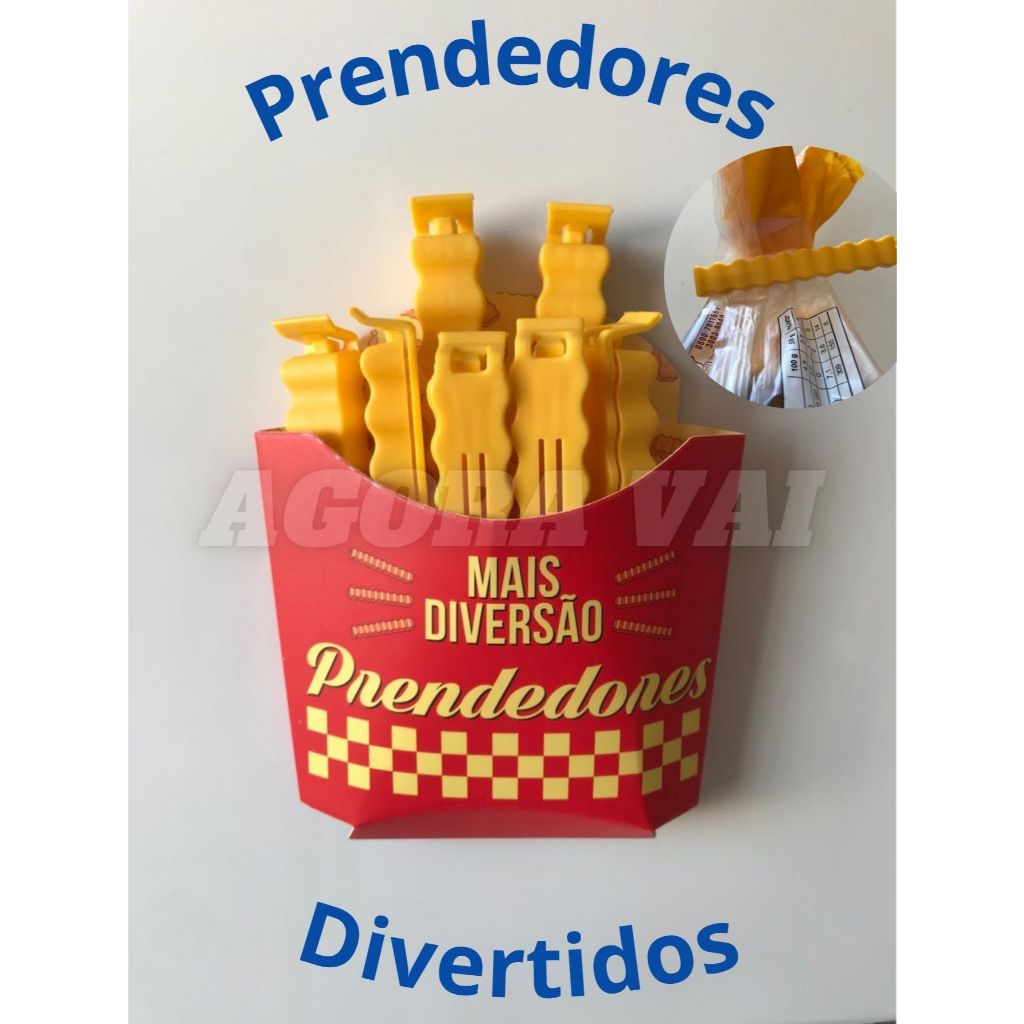 Lacre Prendedor Batata Frita Utilidades Doméstica Cozinha Imã Geladeira
