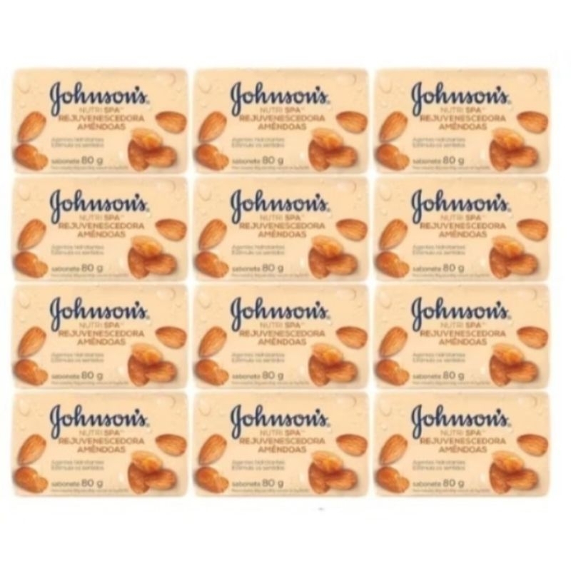 kit 15 sabonetes em Barra johnsons amêndoas 80g
