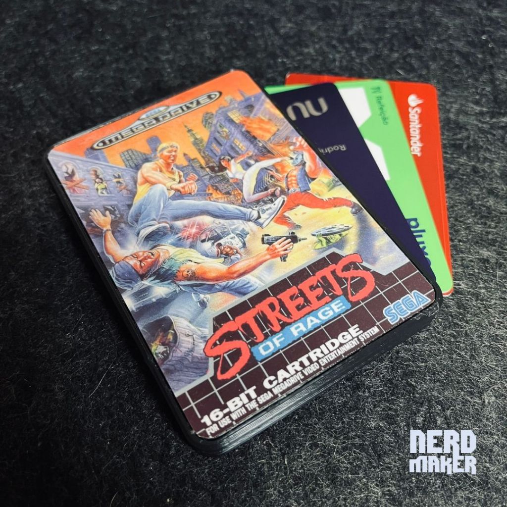 Porta-cartões Mega Drive Game Cover - Street of Rage 3 - Nerd Maker 3D