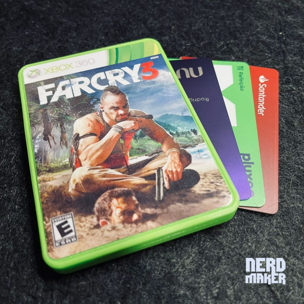 Porta-cartões Xbox 360 Game Cover - FarCry 3 - Nerd Maker 3D