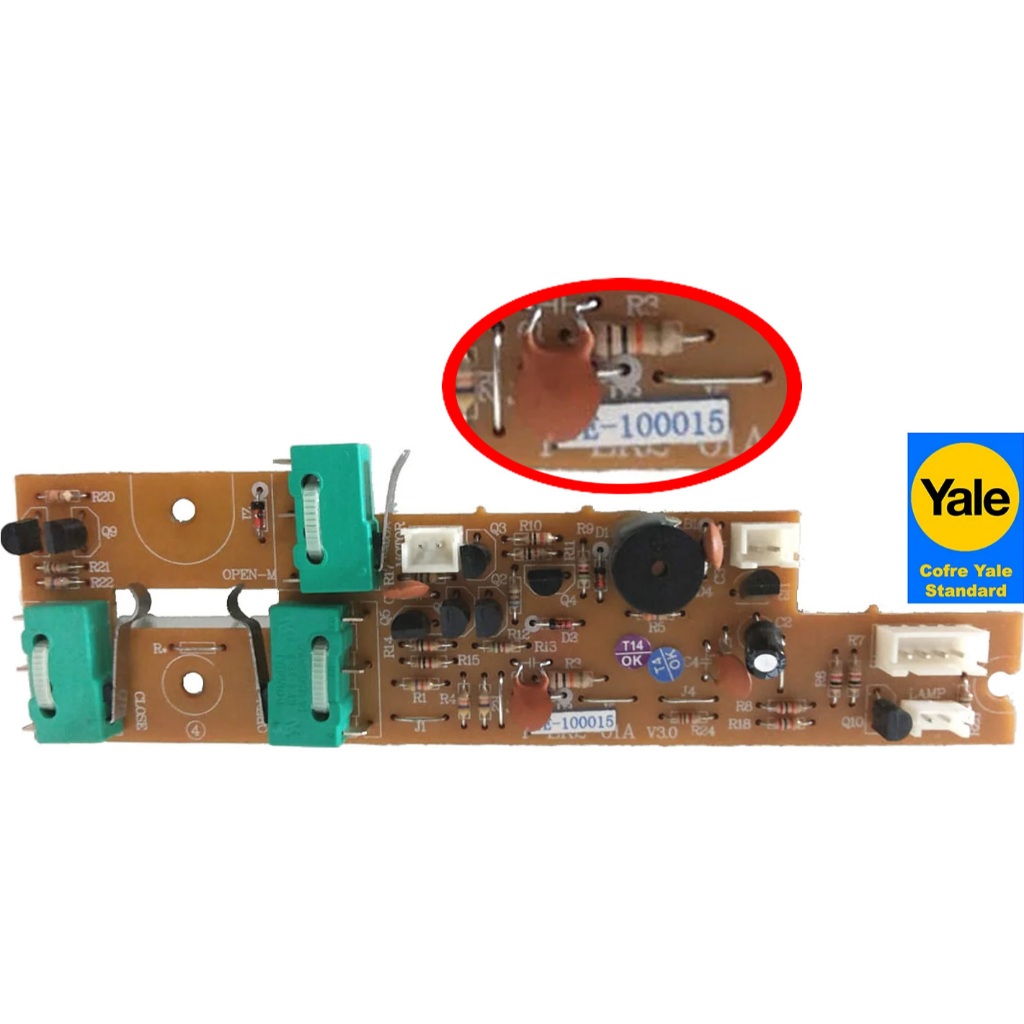 Placa Eletrônica Main Board Cofre Eletrônico Yale Standard Office Antiga Usada YE-100015