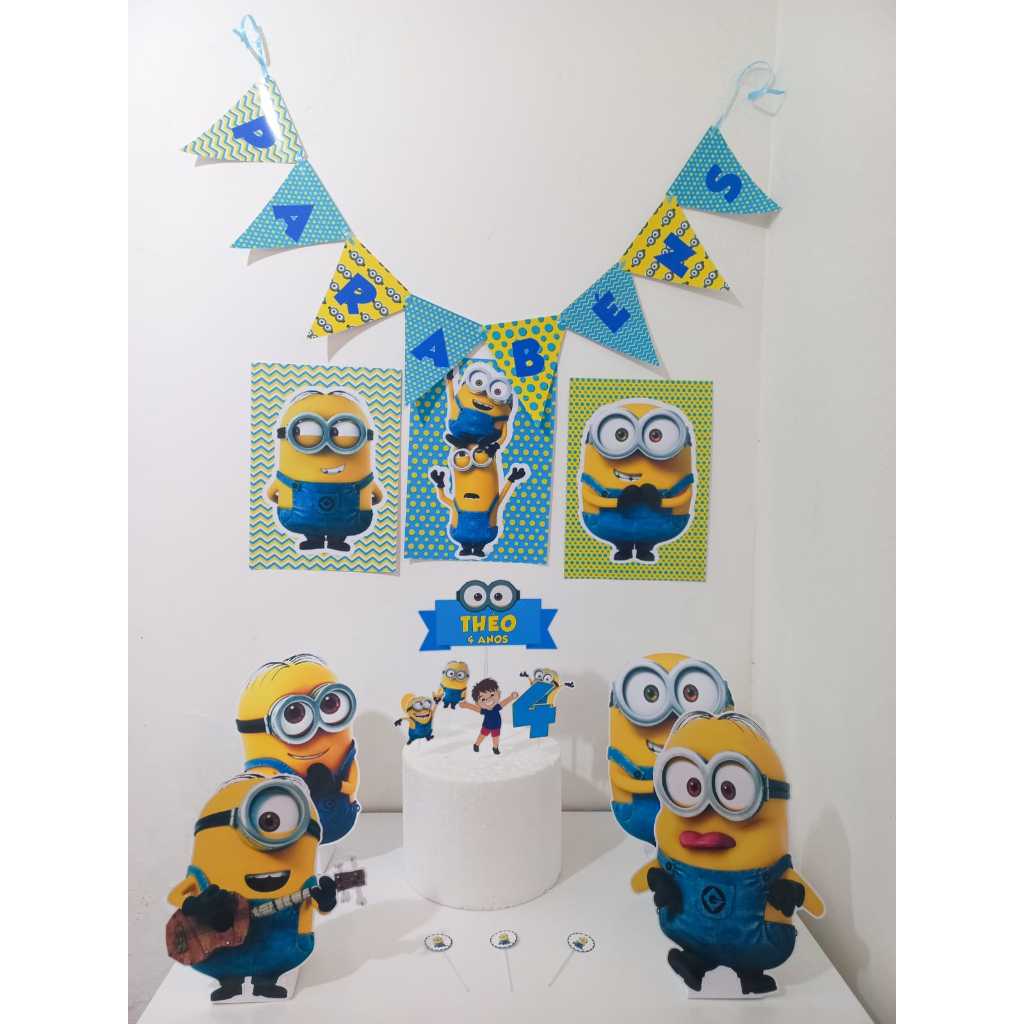 ENVIO RÁPIDO | Kit Festa Minions | Personalizados | Lembrancinhas | Festa infantil | Aniversário | Kit Só um Bolinho