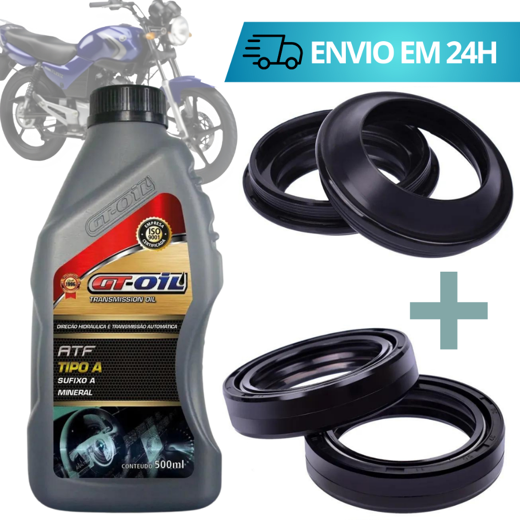 Retentor Bengala Suspensão Garfo Yamaha (Par) + Óleo Atf + Guarda Pó Bengala Ybr Factor 150 Fazer 150 Yes Rd 135 Katana em Oferta na Shopee