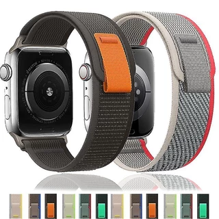Pulseira De Tecido Ajustável Para Relógios Apple 45mm 44mm 49mm 41mm 38mm 42mm40mm 47mmSérie 7 8 6 s