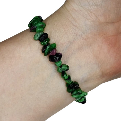 Pulseira Rubi com Zoisita Pedra Natural