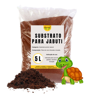 Substrato P/ Terrários Jabutis e Cágados Répteis 5 L em Oferta na Shopee