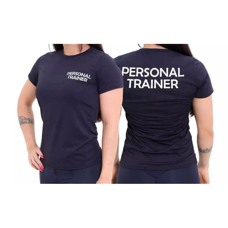 Camiseta feminina Personal Trainer  Baby look dry fit treino fitness academia