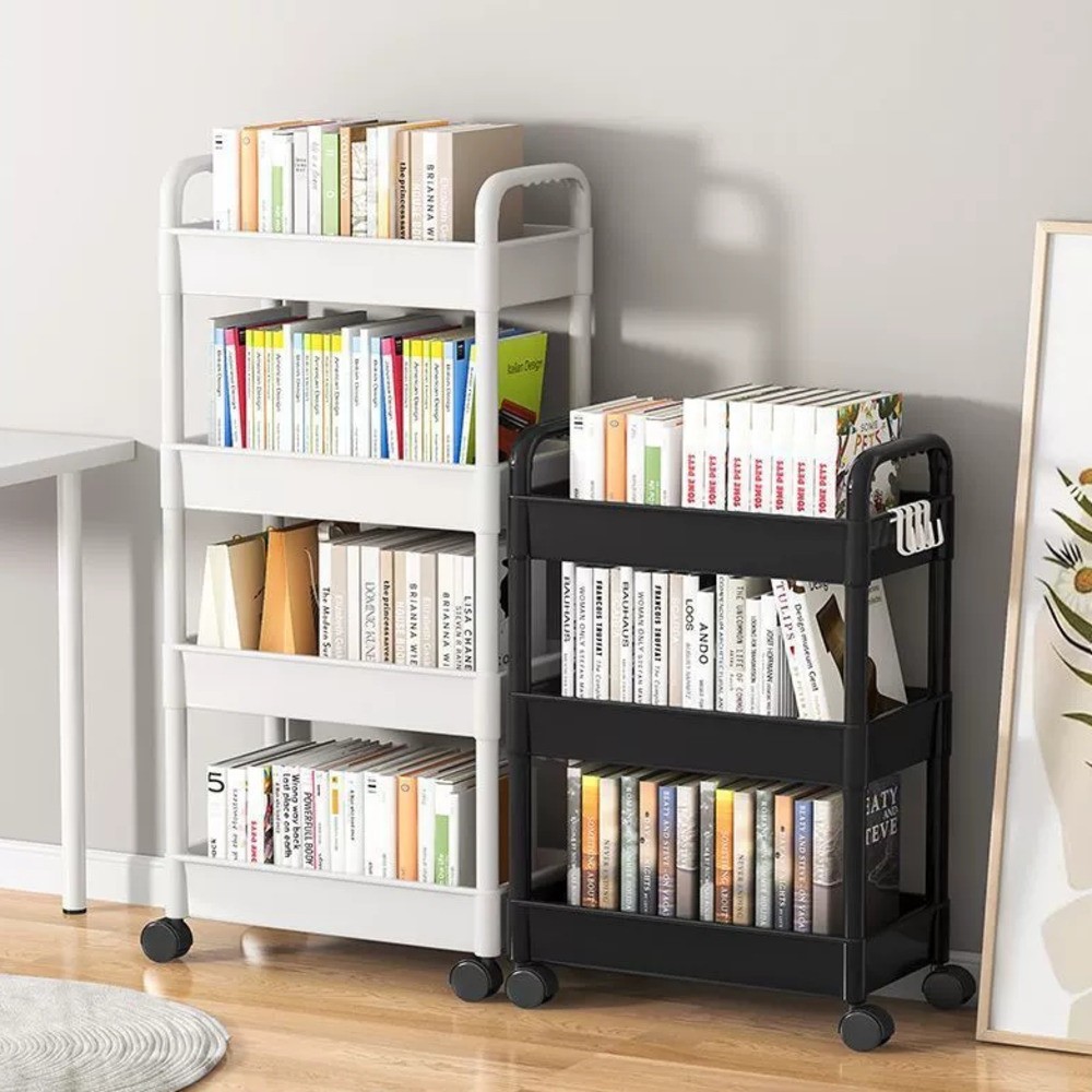 Prateleira Carrinho Auxiliar Organizador de Objetos Multiuso 4 Andares com Rodinhas em Oferta na Shopee
