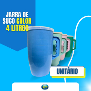 Jarra 4 Litros de Suco Para Bebida Agua Suco Casa Festa Evento - Colorida em Oferta na Shopee