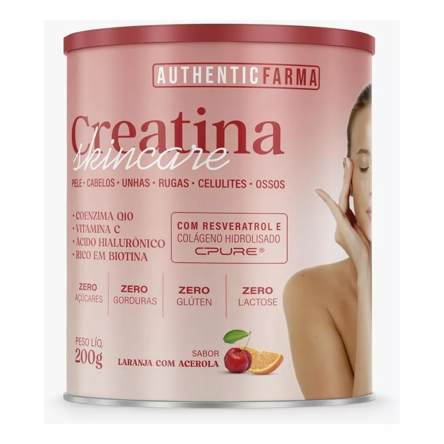 Creatina Skincare + Colageno Cpure + Coezima Q10 + Acido Hialuronico + Vit C + Biotina + Resveratrol + Acido Pantotenico Pele  Cabelos Unhas Ossos Suplemento Em Pó Sabor Laranja Com Acerola em Oferta na Shopee