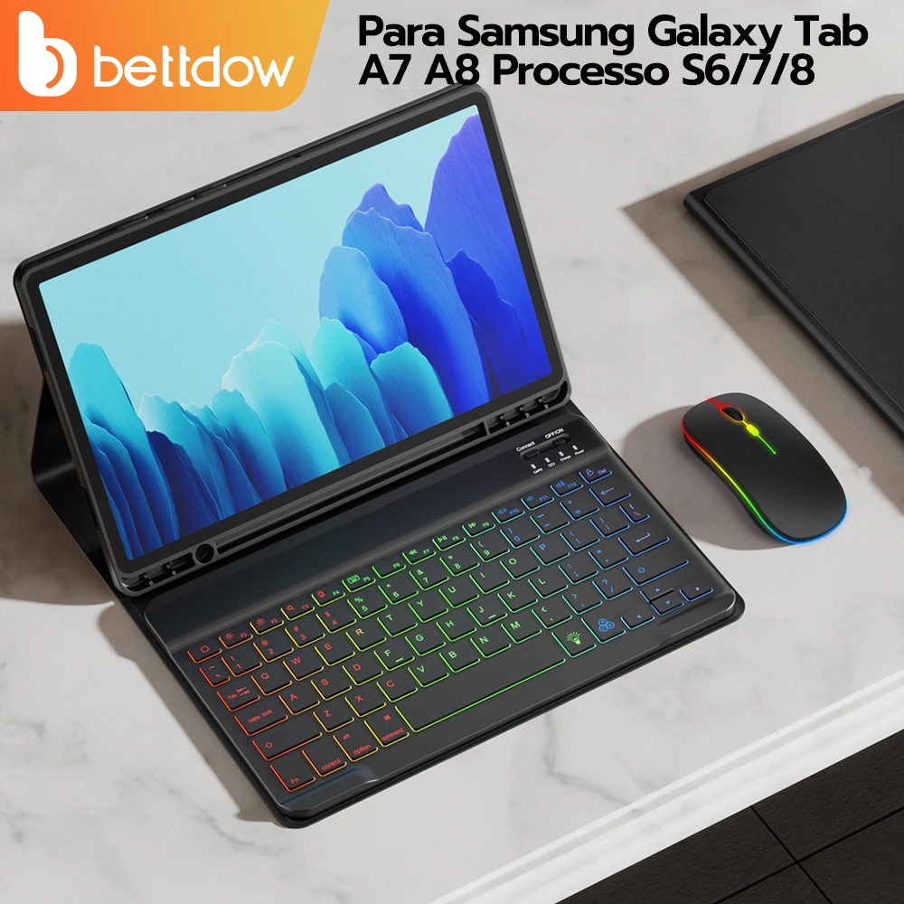 Bettdow tablet caso para Samsung galaxy tab A810.5 inch  S9 11inch caso teclado para samsung tab caso arco-íris teclado