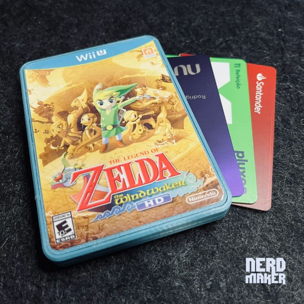 Porta-cartões Nintendo Wii U Game Cover - Zelda The Wildwaker - Nerd Maker 3D