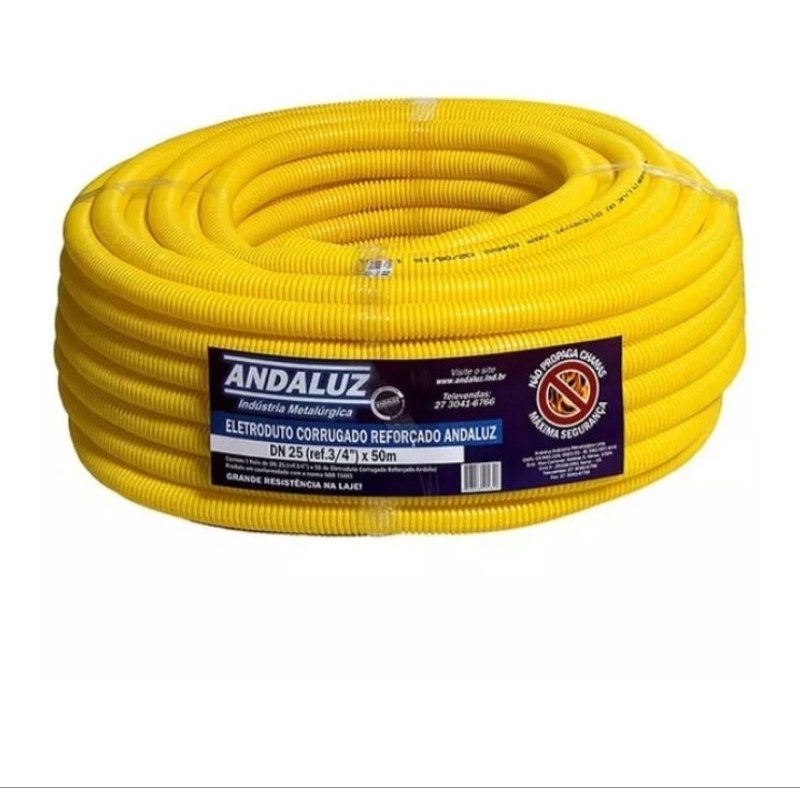 Conduite Andaluz Amarelo ou Preto 3/4 Dn 25 = 5 metros