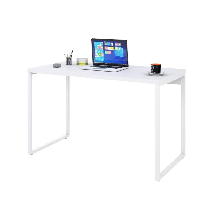 Mesa Escrivaninha MDF Branca Industrial 90 CM Moderna Home Office Quarto Estudo Computador Notebook em Oferta na Shopee
