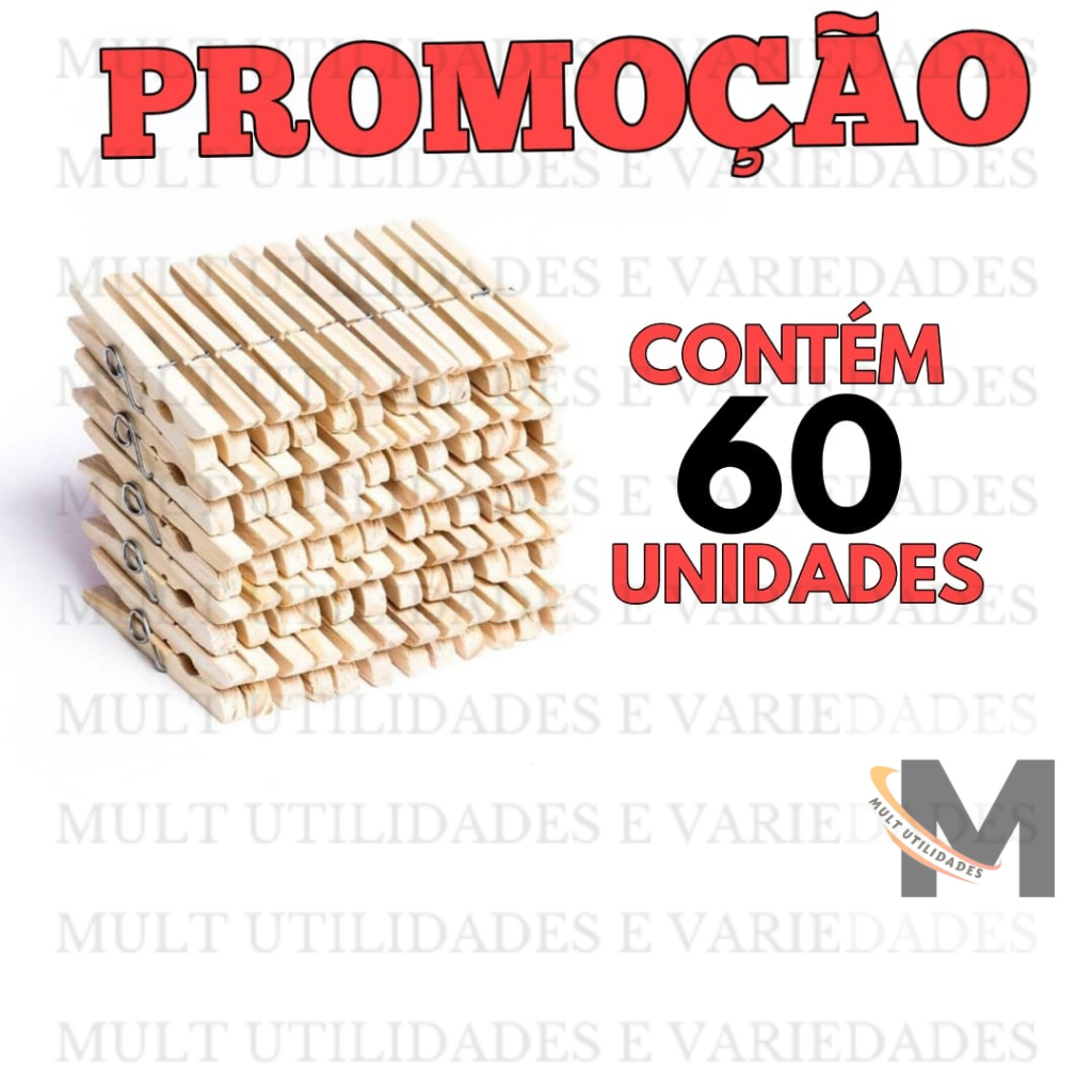 60 Prendedor Pregador de roupas de madeira pregador promoção MADEIRA