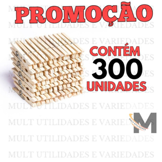 kit Prendedor de roupas madeira com quantidades 300/180/120/96 pregador de roupa grampo em Oferta na Shopee