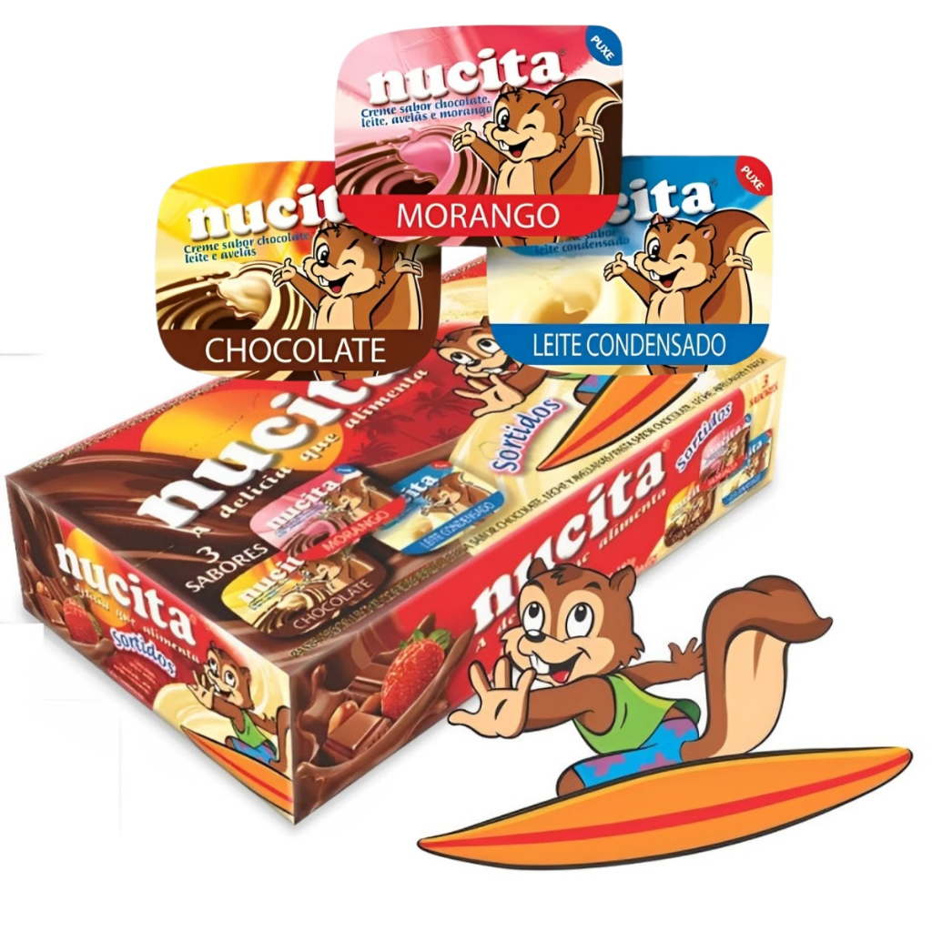 Nucita Sortidos 3 Sabores 10g C/48 Unidades Nucita em Oferta na Shopee