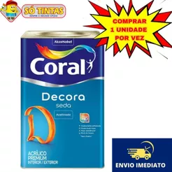 Decora Seda Coral Premium 18L Tinta Acrílica Alta Cobertura e Rendimento Acetinado
