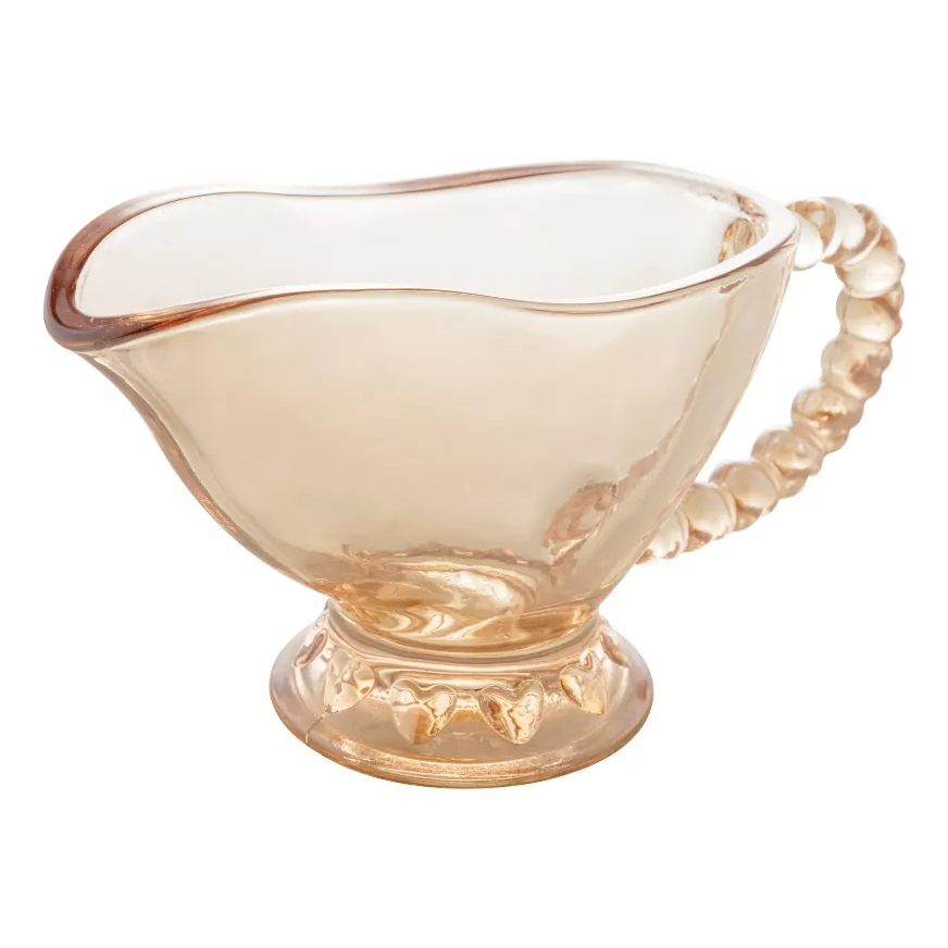 Molheira De Cristal / Vidro Âmbar Dourado Borda Coração