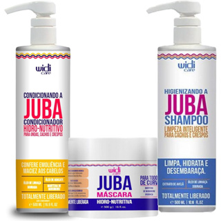 KIT JUBA: Shampoo Higienizando+Condicionador+ Máscara Hidro Nutritiva Juba - WIDI CARE( 3 itens) em Oferta na Shopee