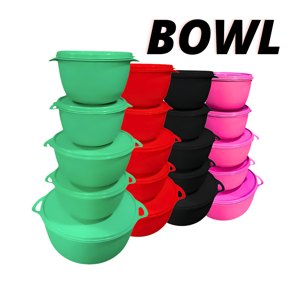 Kit 5 Potes Bowl - Microondas E Freezer Vasilha Tapoer