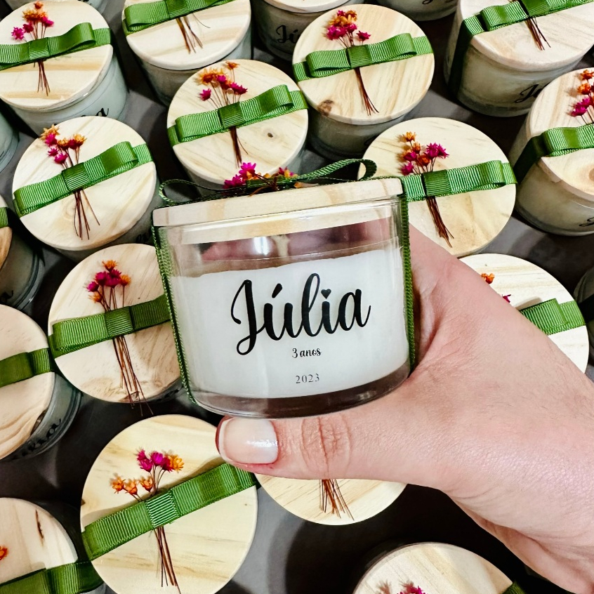 Kit de velas aromáticas personalizadas para lembrancinha (casamento,batizado,aniversário,corporativo, outros)