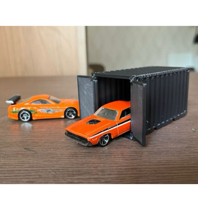 Container Hotwheels na escala 1:64