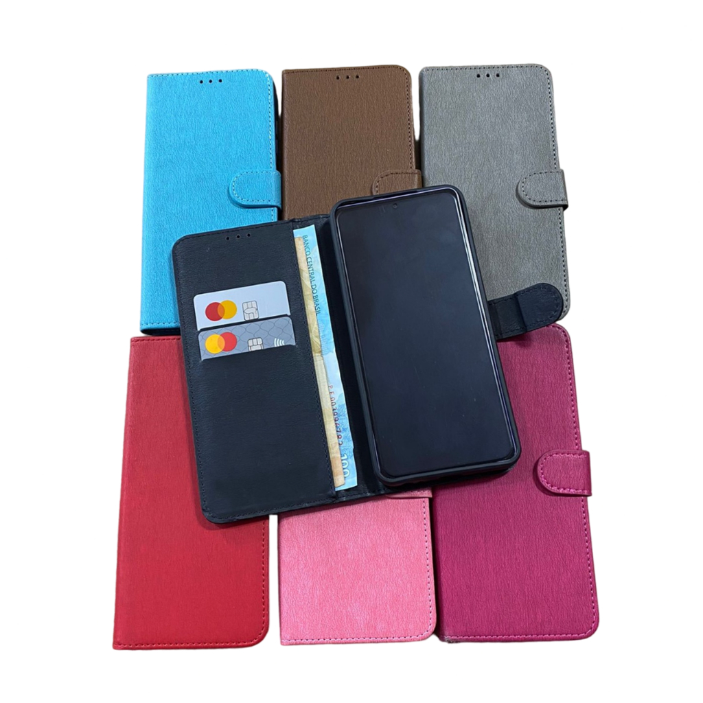 Capa Carteira Flip Infinix Smart 8  x6525 / Smart 8 Pro Couro Protetora Premium com Porta Cartao