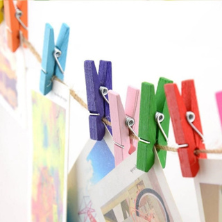 Mini Pregador Prendedor Madeira Colorido 2,5cm 100 Unidades Para Usar Em Papel Lembretes Embalagens em Oferta na Shopee