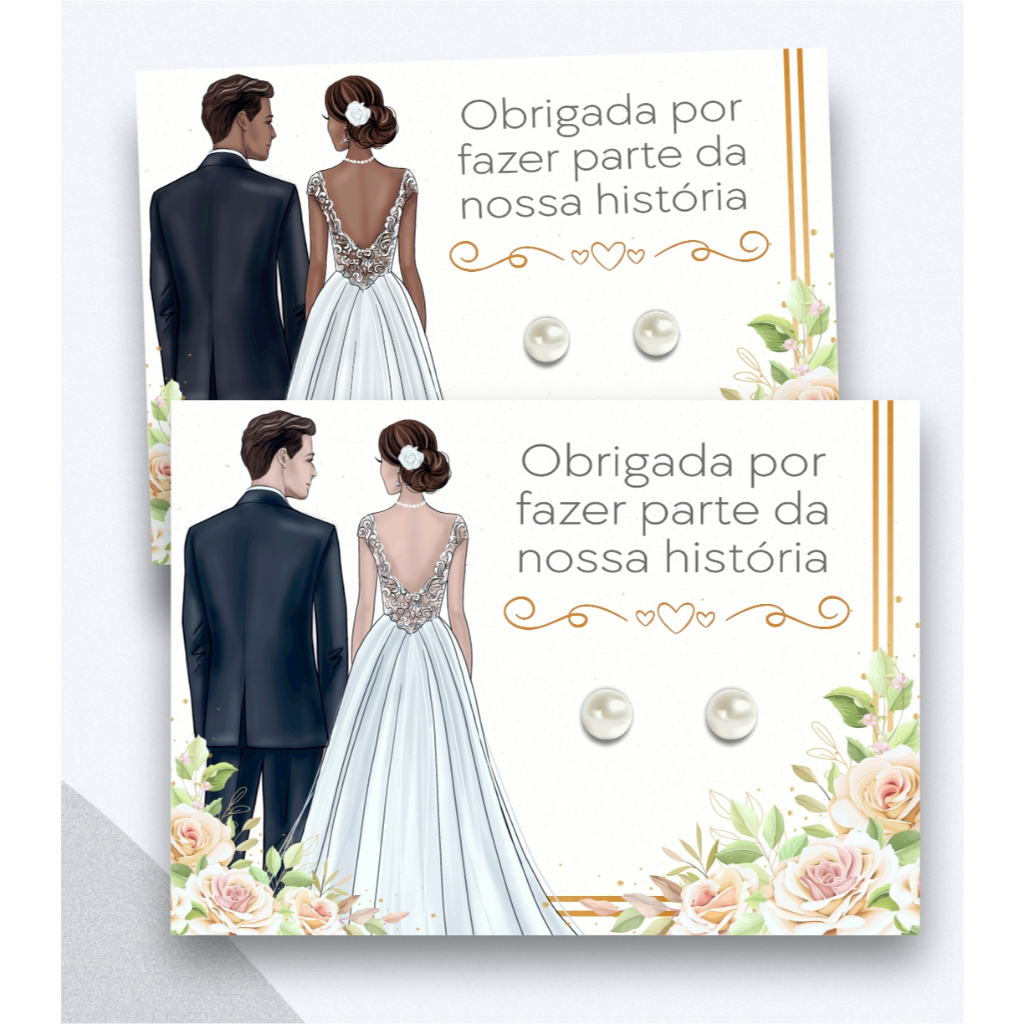 Kit 30/40/50/100/ Pares De Brincos Pérola Com Tag + Saquinho Para Embalagem - Lembrança de Casamento - Comemoração em Oferta na Shopee