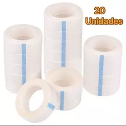 Kit 20 Fitas Micropore Antialérgica Alongamento e Extensão Cílios 10m