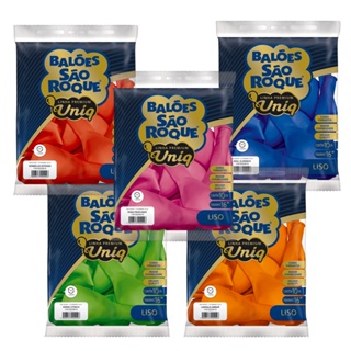 Balão São Roque 16 Polegadas UNIQ c/10 unds Latex Premium Profissional em Oferta na Shopee