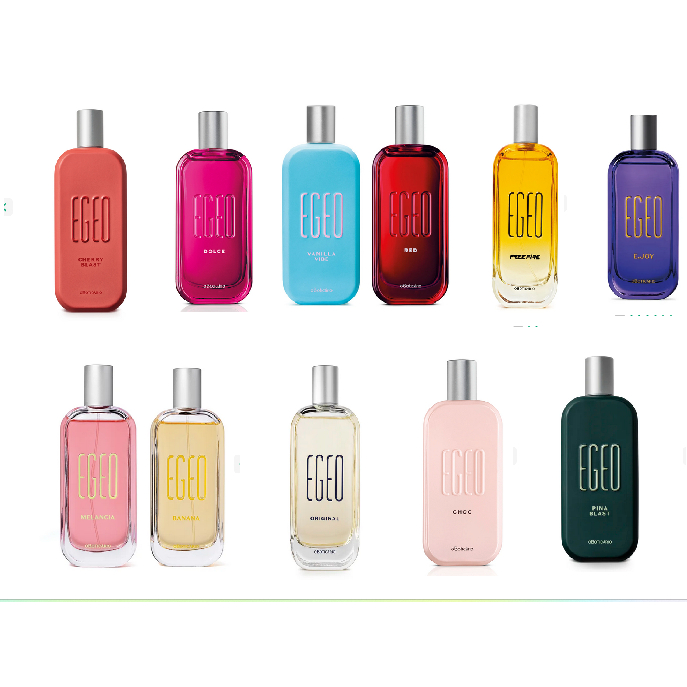 Colônia Egeo - Choc, Dolce, Banana, Melancia, Original, Blue, Vanila, Pina, Cherry Blast, E Joy